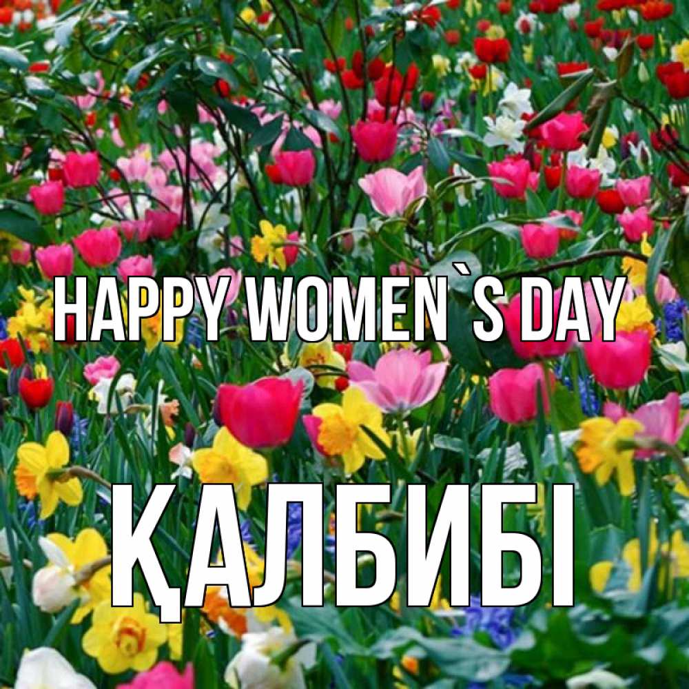 Greetings card с именем, ҚАЛБИБІ happy women`s day с международным женским днем поздравления для женщины Greetings with text for free download 